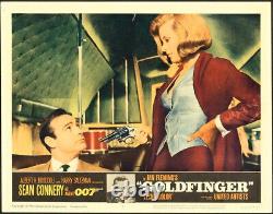 GOLDFINGER Lobby Card Set (8) 1964 Sean Connery as spy James Bond 007