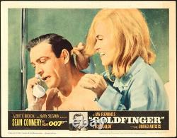 GOLDFINGER Lobby Card Set (8) 1964 Sean Connery as spy James Bond 007