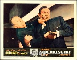 GOLDFINGER Lobby Card Set (8) 1964 Sean Connery as spy James Bond 007