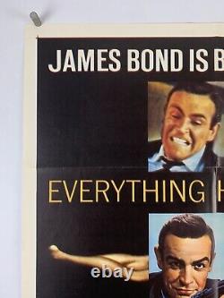 GOLDFINGER Movie Poster (Fine+) One Sheet 1962 James Bond 007 Sean Connery