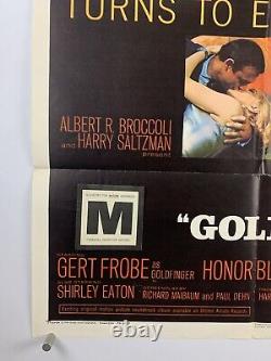 GOLDFINGER Movie Poster (Fine+) One Sheet 1962 James Bond 007 Sean Connery