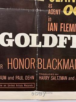 GOLDFINGER Movie Poster (Fine-) One Sheet 1962 James Bond 007 Sean Connery