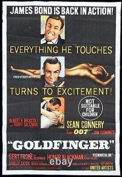 GOLDFINGER Original Australian One sheet Movie poster Sean Connery James Bond