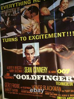 GOLDFINGER US 3-Sheet Movie Poster / JAMES BOND Sean Connery, Gert Fröbe