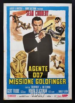 GOLDFINGER italian poster Sean Connery Honor Blackman James Bond 007 Spy E35
