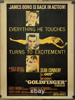 Goldfinger 1964 Original 30x40 Movie Poster Sean Connery James Bond 007