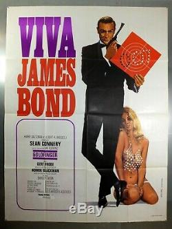 Goldfinger James Bond / Sean Connery Original French Grande Movie Poster