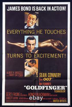 Goldfinger Sean Connery James Bond 1964 Matte Style 1-sheet