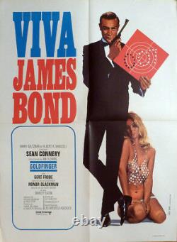 Goldfinger Viva James Bond 007 Sean Connery Original Medium Movie Poster