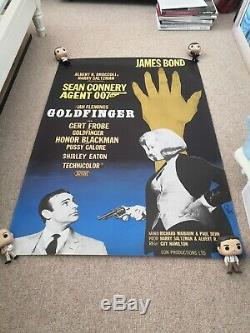 Goldfinger poster. Original Swedish cinema poster. 007. Sean Connery. James Bond