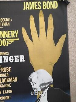 Goldfinger poster. Original Swedish cinema poster. 007. Sean Connery. James Bond