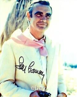 Hand Signed 8x10 photo SEAN CONNERY Diamonds Are Forever JAMES BOND + COA Logo