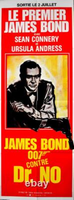 JAMES BOND 007 Sean Connery Dr. NO Terence Young 1962 FRENCH POSTER 24x63