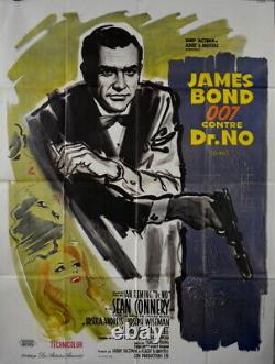 JAMES BOND 007 Sean Connery Dr. NO Terence Young 1962 FRENCH POSTER 47x63 R