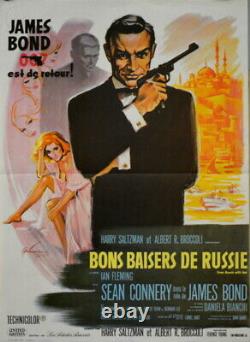 JAMES BOND 007 Sean Connery FROM RUSSIA WITH LOVE 1963 FRENCH POSTER 16x24 R
