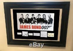 JAMES BOND 007 all six signed autograph SEAN CONNERY, ROGER MOORE, DANIEL CRAIG