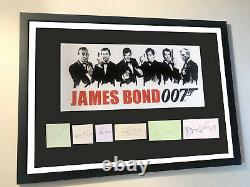 JAMES BOND 007 all six signed autograph SEAN CONNERY, ROGER MOORE, DANIEL CRAIG