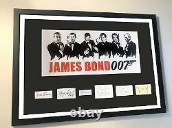 JAMES BOND 007 all six signed autograph SEAN CONNERY, ROGER MOORE, DANIEL CRAIG