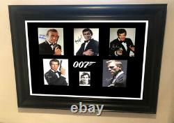 JAMES BOND 007 all six signed autograph SEAN CONNERY, ROGER MOORE, DANIEL CRAIG