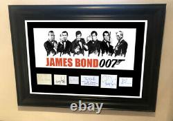 JAMES BOND 007 all six signed autograph SEAN CONNERY, ROGER MOORE, DANIEL CRAIG