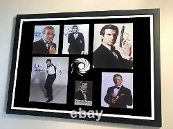 JAMES BOND 007 all six signed autograph SEAN CONNERY, ROGER MOORE, DANIEL CRAIG