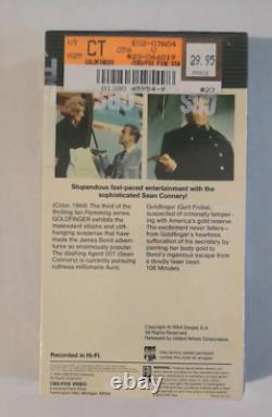 JAMES BOND 007GOLDFINGERSEAN CONNERY VHS. 1984. CBS-FOX. Water Marks Sealed