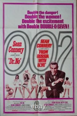 JAMES BOND DR. NO FROM RUSSIA one sheet movie poster 27x41 R1965 SEAN CONNERY