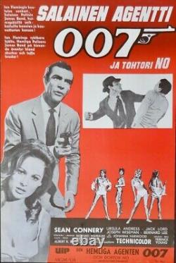 JAMES BOND DR. NO Finnish movie poster R82 SEAN CONNERY URSULA ANDRESS 16x24 NM