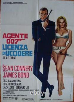 JAMES BOND DR. NO Italian 2F movie poster 39x55 R71 SEAN CONNERY URSULA ANDRESS