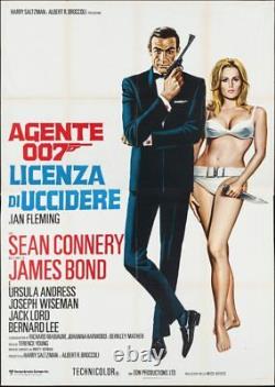 JAMES BOND DR. NO Italian 4F movie poster 55x79 R71 SEAN CONNERY URSULA ANDRESS