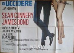JAMES BOND DR. NO Italian 4F movie poster 55x79 R71 SEAN CONNERY URSULA ANDRESS