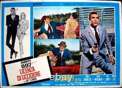 JAMES BOND DR. NO Italian fotobusta movie posters set x 6 R75 SEAN CONNERY