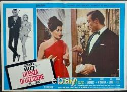 JAMES BOND DR. NO Italian fotobusta movie posters set x 6 R75 SEAN CONNERY