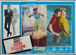 JAMES BOND DR. NO Italian fotobusta movie posters set x 6 R75 SEAN CONNERY