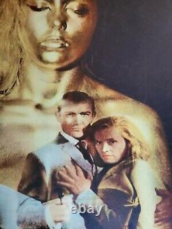 JAMES BOND'GOLDFINGER' 1964 LINEN BACK ORIG US HALF SHEET 22 x 28 MOVIE POSTER