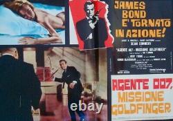 JAMES BOND GOLDFINGER Italian fotobusta movie posters set x5 R75 SEAN CONNERY NM