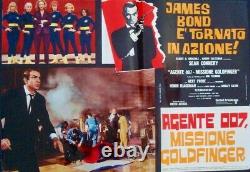 JAMES BOND GOLDFINGER Italian fotobusta movie posters set x5 R75 SEAN CONNERY NM