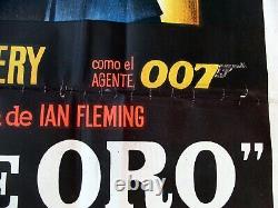 JAMES BOND GOLDFINGER Original 1964 1SH Movie POSTER ARGENTINA Sean CONNERY