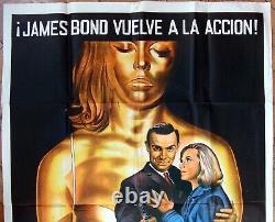 JAMES BOND GOLDFINGER Original 1964 1SH Movie POSTER ARGENTINA Sean CONNERY