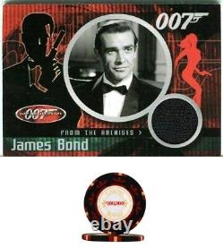 JAMES BOND SEAN CONNERY COSTUME SUIT CARD CC1 DR NO + CASINO ROYALE chip