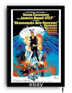 JAMES BOND SEAN CONNERY Light up movie poster lightbox led sign home cinema room