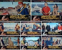 JAMES BOND THUNDERBALL Italian fotobusta movie poster set x12 SEAN CONNERY 1965