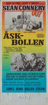 JAMES BOND THUNDERBALL Swedish Stolpe Movie poster 1965 SEAN CONNERY RARE