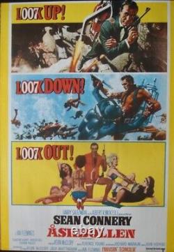 JAMES BOND THUNDERBALL Swedish movie poster R1973 SEAN CONNERY NM