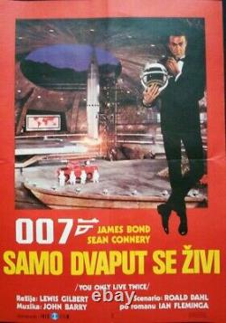 JAMES BOND YOU ONLY LIVE TWICE Yugoslavian movie poster SEAN CONNERY McGINNIS