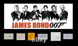 JAMES BOND all six SEAN CONNERY signed DANIEL CRAIG, ROGER MOORE No Time To Die