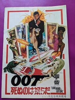 James Bond 007 Brochures Japanese (5x) Ian Fleming & Sean Connery & Roger Moore