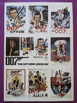 James Bond 007 Brochures Japanese (5x) Ian Fleming & Sean Connery & Roger Moore