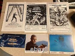 James Bond 007 Roger Moore Sean Connery HUGE LOT! 6 POSTERS, 3 PRESSBOOKS +MORE