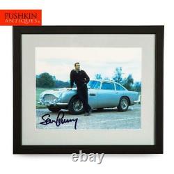 James Bond 007 Sean Connery Aston Martin Db5 Framed Photograph With Signature